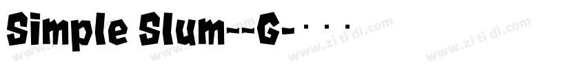 Simple Slum__G字体转换